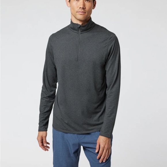 Vuori Other - VUORI Ease Performance Half Zip Charcoal Heather Mens Shirt Sz L NEW